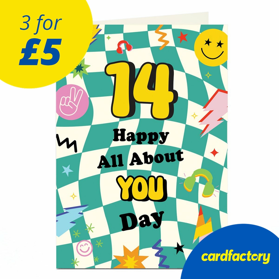 Image of 14th Birthday Card - Pop Art All About You Day