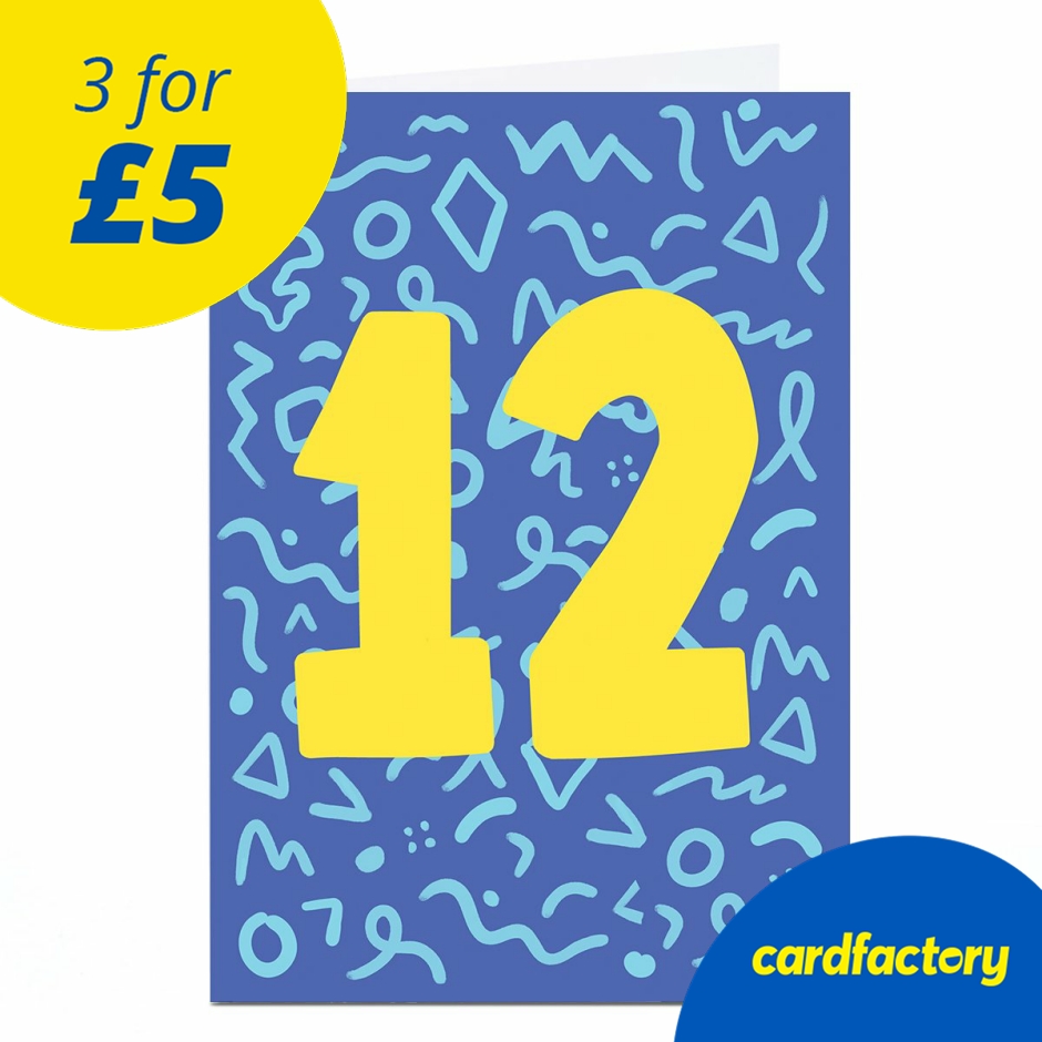 Image of 12th Birthday Card - Colourful Doodles