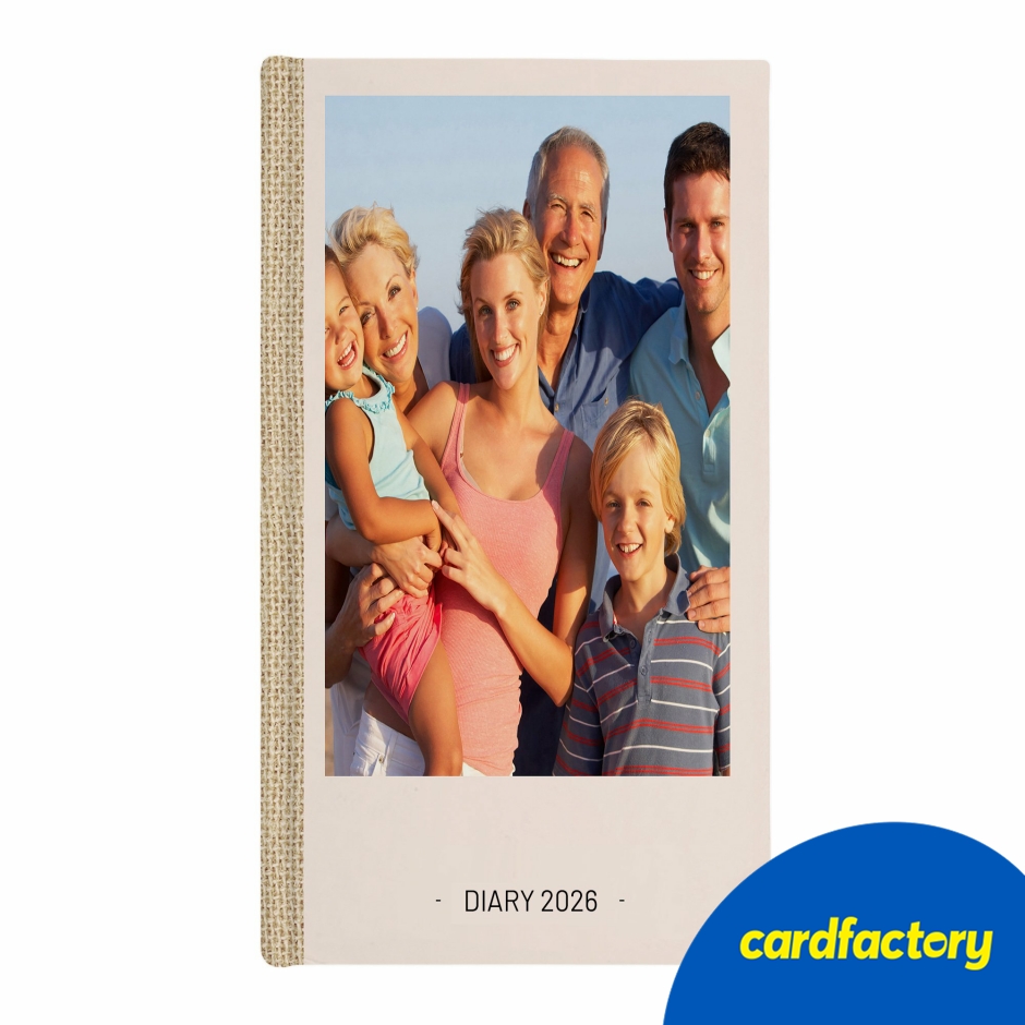 Image of Personalised Slim Photo Diary | Custom Photo Cover | 2026 Planner | H 18cm x W 10cm | Unique Gift Idea