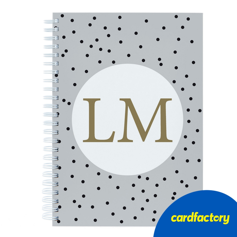 Image of Personalised Notebook - Initials On Dots
