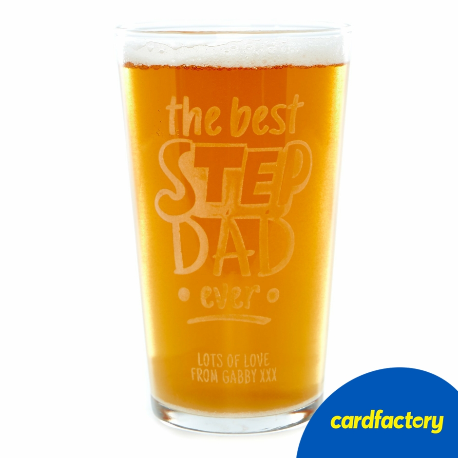 Image of Personalised Pint Glass - The Best Stepdad