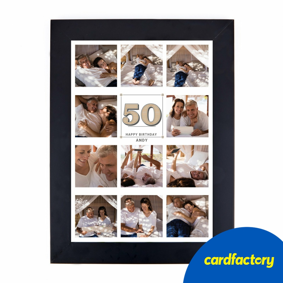 Image of Personalised Milestone Age Photo Print | Custom Collage Art | Framed A5 Size | Any Age | Thoughtful Gift for Birthdays