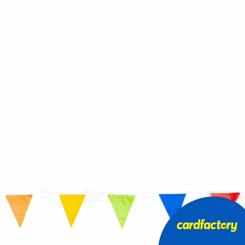 Image of Giant Rainbow Flag Banner | 32 ft Length | Durable Plastic | Indoor &amp; Outdoor Use | Bright Multicolour Flags | Ideal for Celebrations