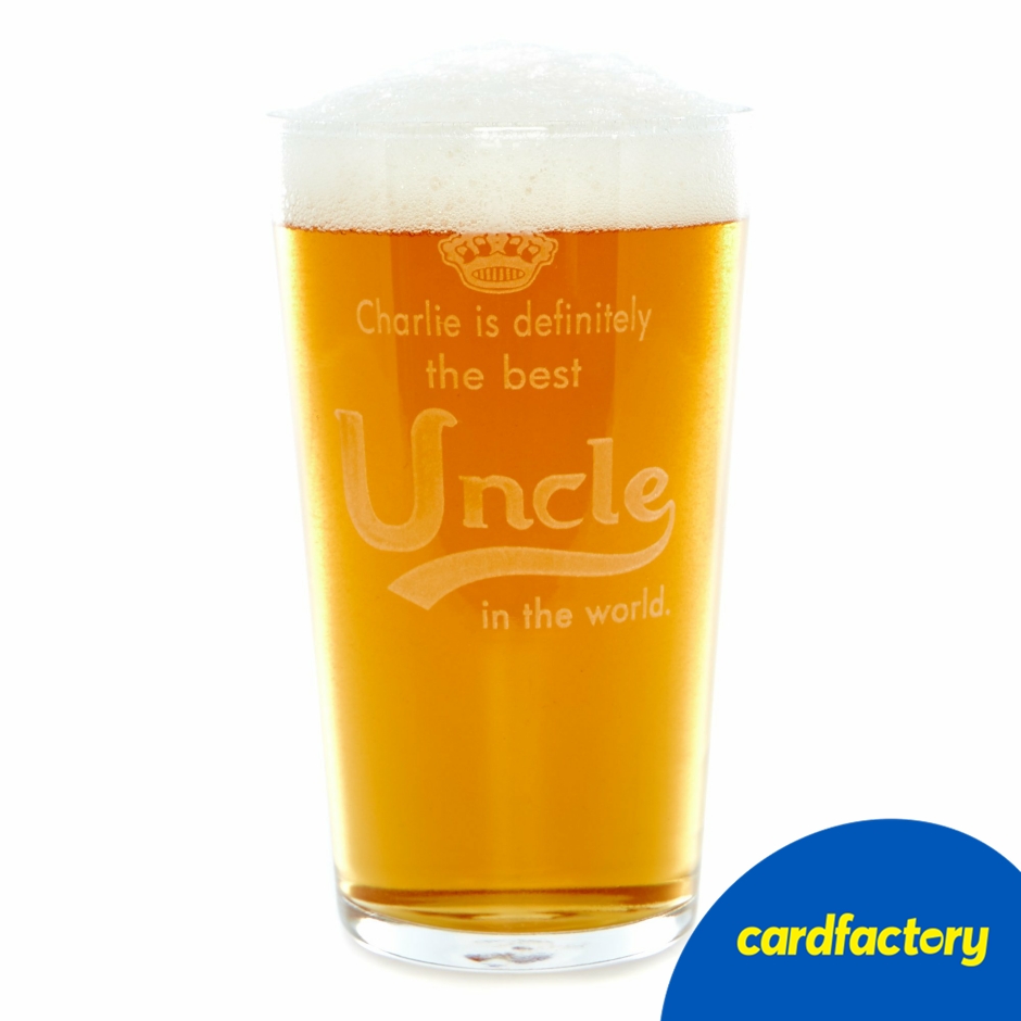 Image of Personalised Best Uncle Pint Glass