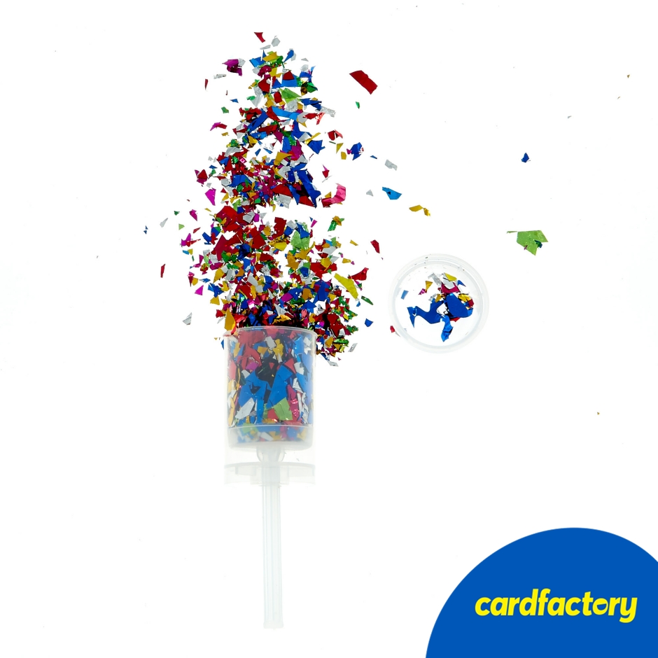 Image of Foil Confetti Push Popper - Multicolored