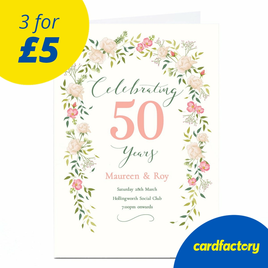 Image of Personalised Anniversary Invitation - Celebrating Years