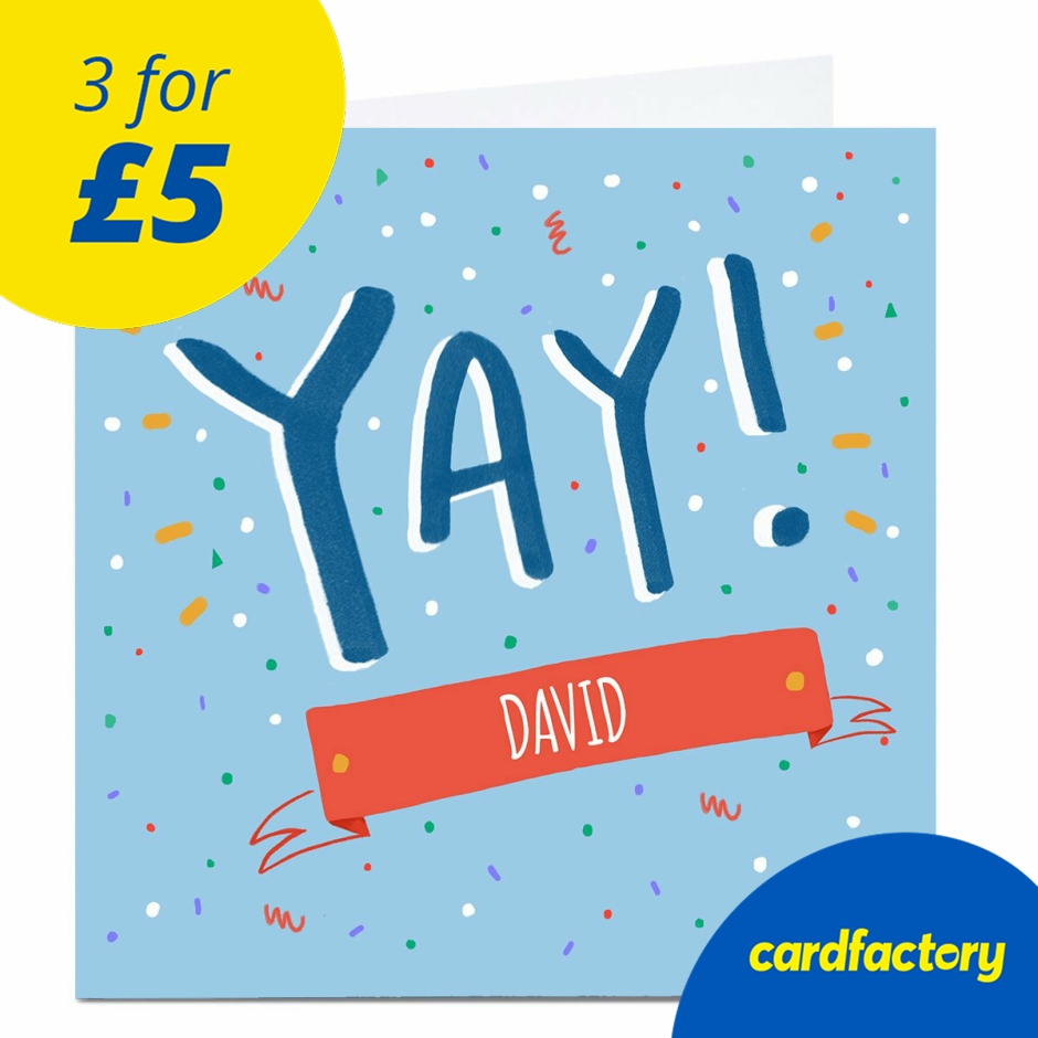 Image of Personalied Carol Richardson Card - YAY Blue