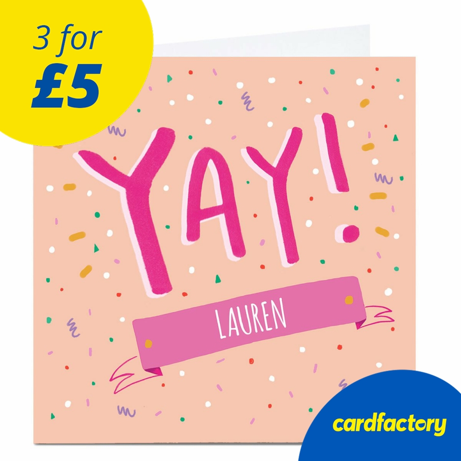 Image of Personalied Carol Richardson Card - YAY Pink