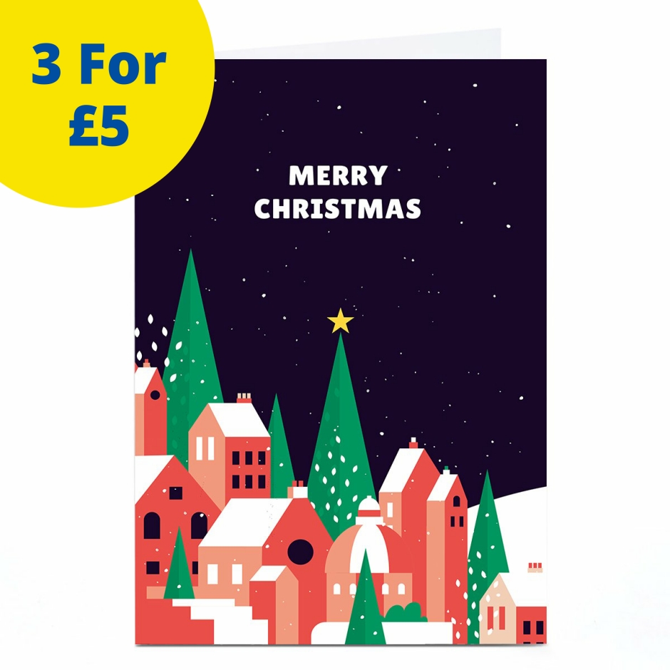 Image of Neil Clark Christmas Card - Houses | Christmas Cards