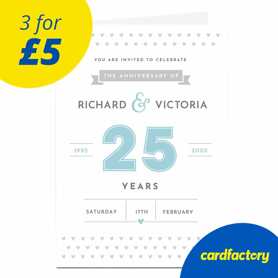 Image of Personalised Anniversary Invitation - Invited To Celebrate