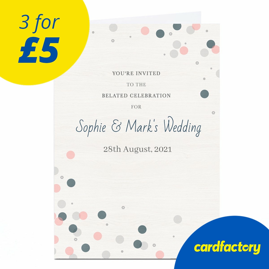 Image of Personalised Wedding Invitation - Belated Celebrations