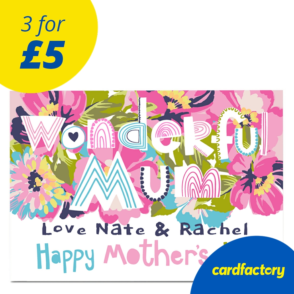 Image of Custom Wonderful Mum Card