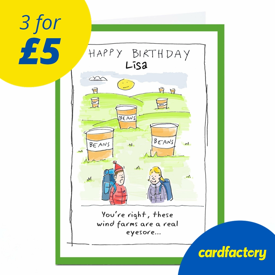 Personalised Vicar Of Scribbly Card - A Real Eyesore...