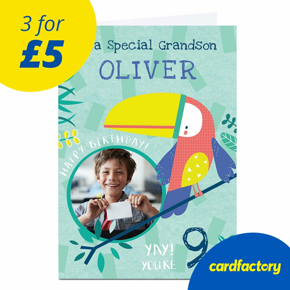 Image of hoto Juniper &amp; Rose Birthday Card - Red &amp; Blue Toucan