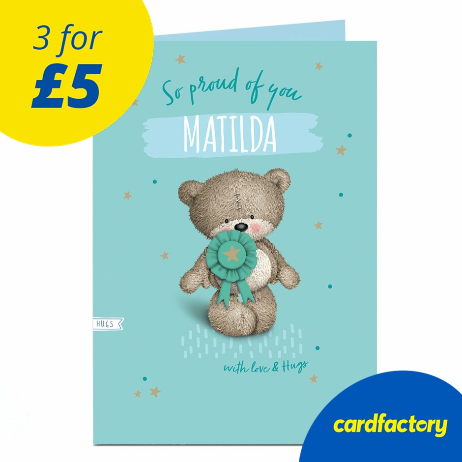 Image of Hugs Bear Any Occasion Card - Proud of You