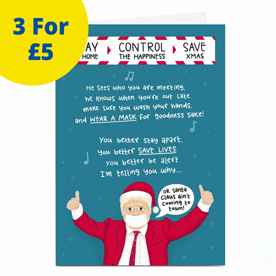 Image of Blue Kiwi Christmas Card - Save Christmas | Christmas Cards