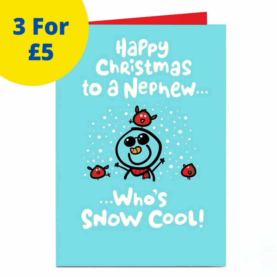 Image of Fruitloops Christmas Card - Nephew Snow Cool | Christmas Cards