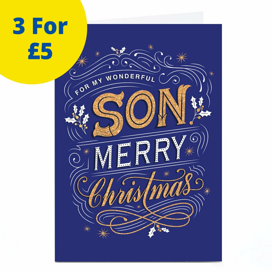 Image of Dalia Clark Christmas Card - Son Merry Christmas | Christmas Cards