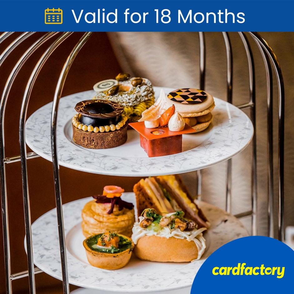 Image of Afternoon Tea for Two at Sheraton Grand London Park Lane Hotel | Luxury Gift Experience | 19cm x 13.5cm x 0.2cm