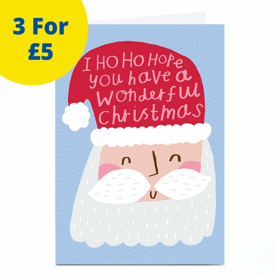 Image of Nikki Miles Christmas Card - Santa Ho Ho Ho | Christmas Cards
