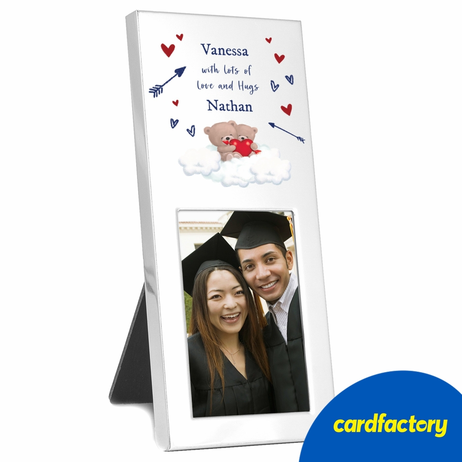 Image of Small Personalised Love &amp; Hugs Photo Frame