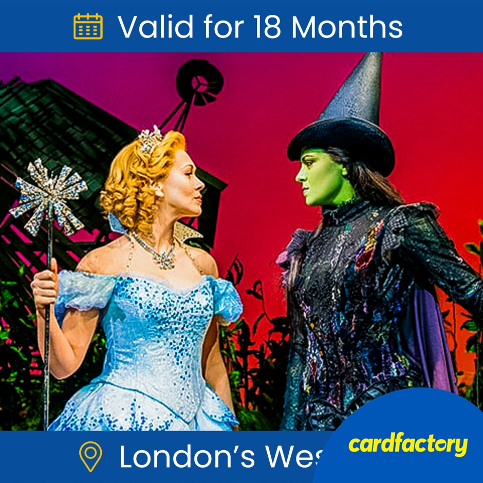 Image of Tickets to Wicked and a Meal for 2 Gift Experience Day
