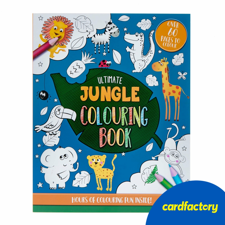 Image of Ultimate Jungle Colouring Book | Wild Animal and Jungle-Themed Images | 60+ Pages Paperback | Suitable for All Ages | Creative Fun for Kids