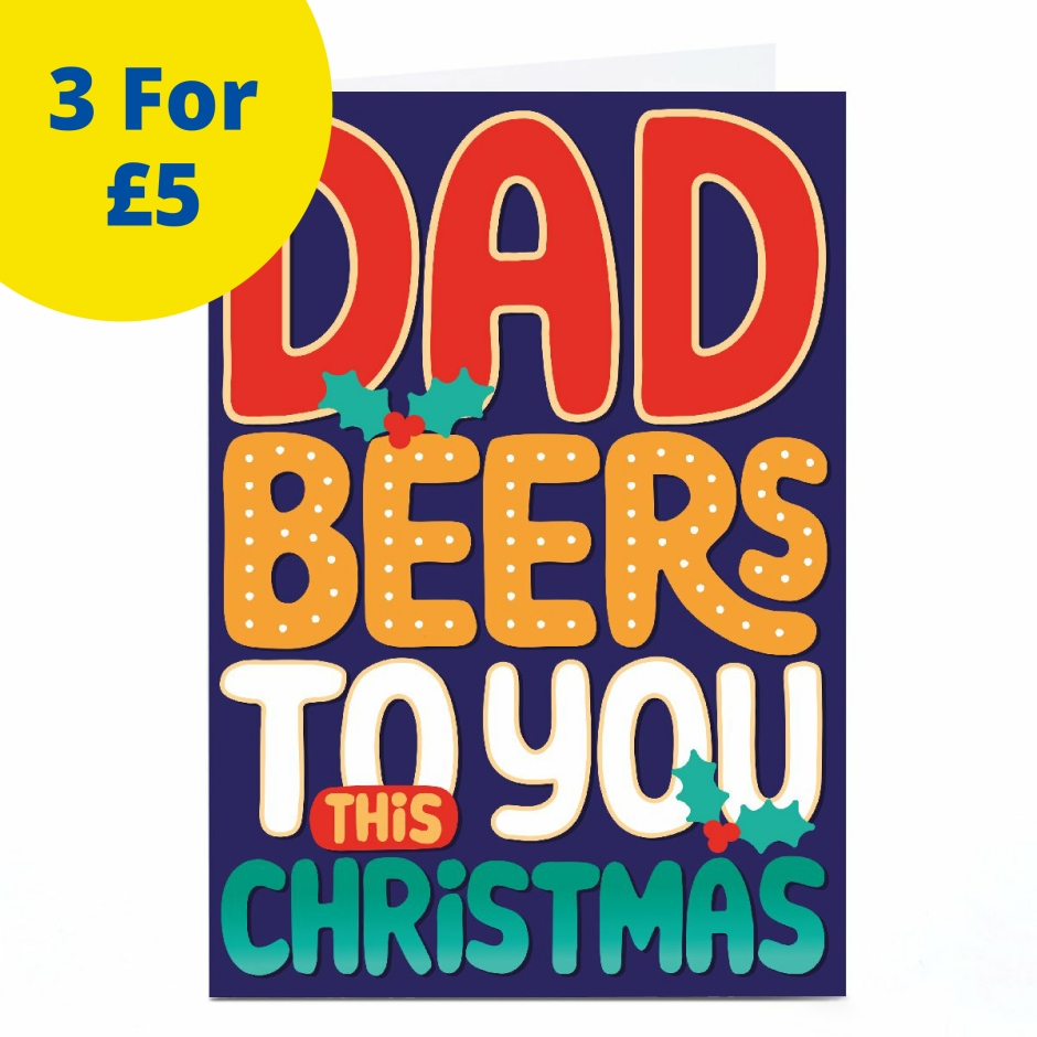 Image of Bangheads Christmas Card - Dad Beers to You | Christmas Cards