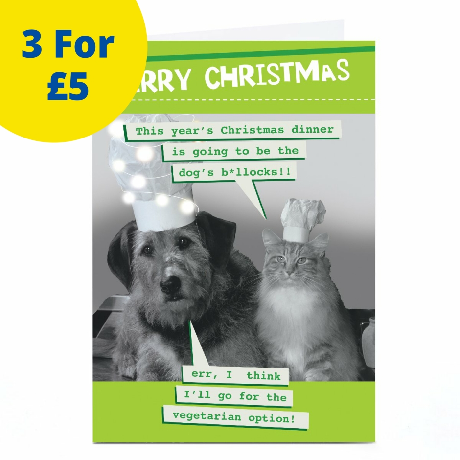 Image of Quitting Hollywood Christmas Card - Merry Christmas Vegetarian | Christmas Cards