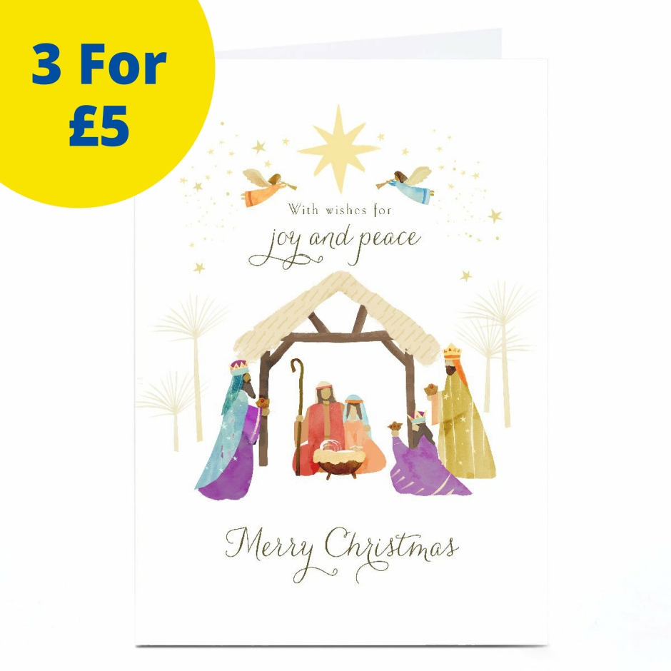 Image of Christmas Card - With Wishes For Joy And Peace | Christmas Cards