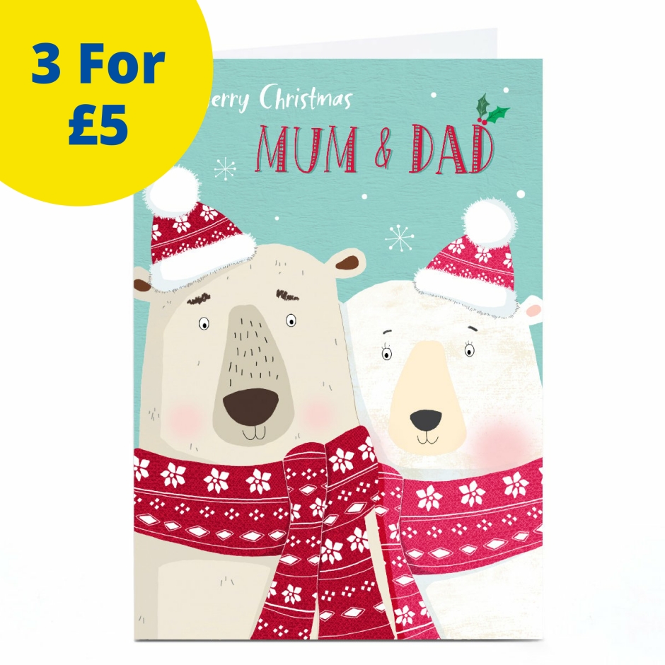 Image of Cory Reid Christmas Card - Mum &amp; Dad Polar Bears | Christmas Cards