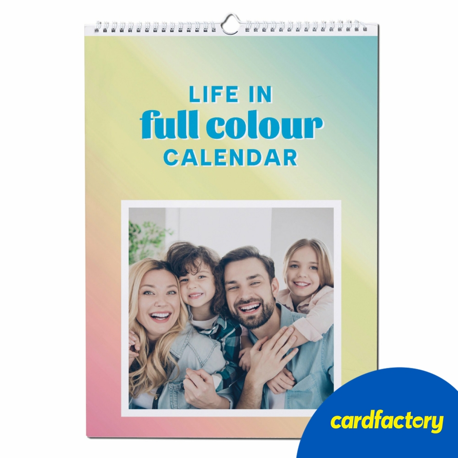 Image of Photo Upload Colourful Borders Calendar