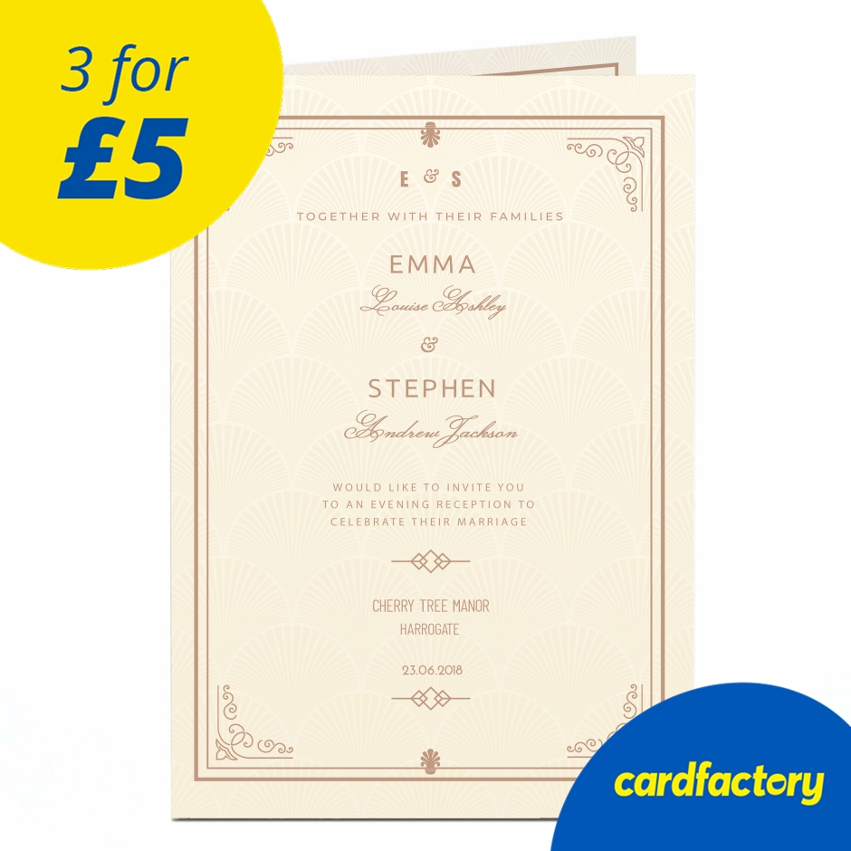 Image of Personalised Evening Reception Invitation - Traditional