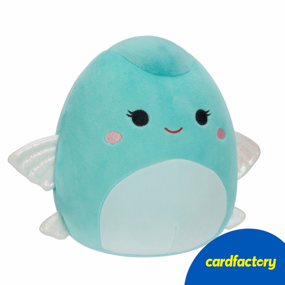 Image of Squishmallows 7.5-Inch Janie the Teal Flying Fish Gift