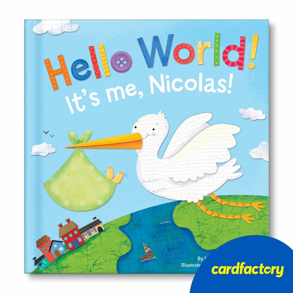 Image of Hello World! Personalised Blue Storybook