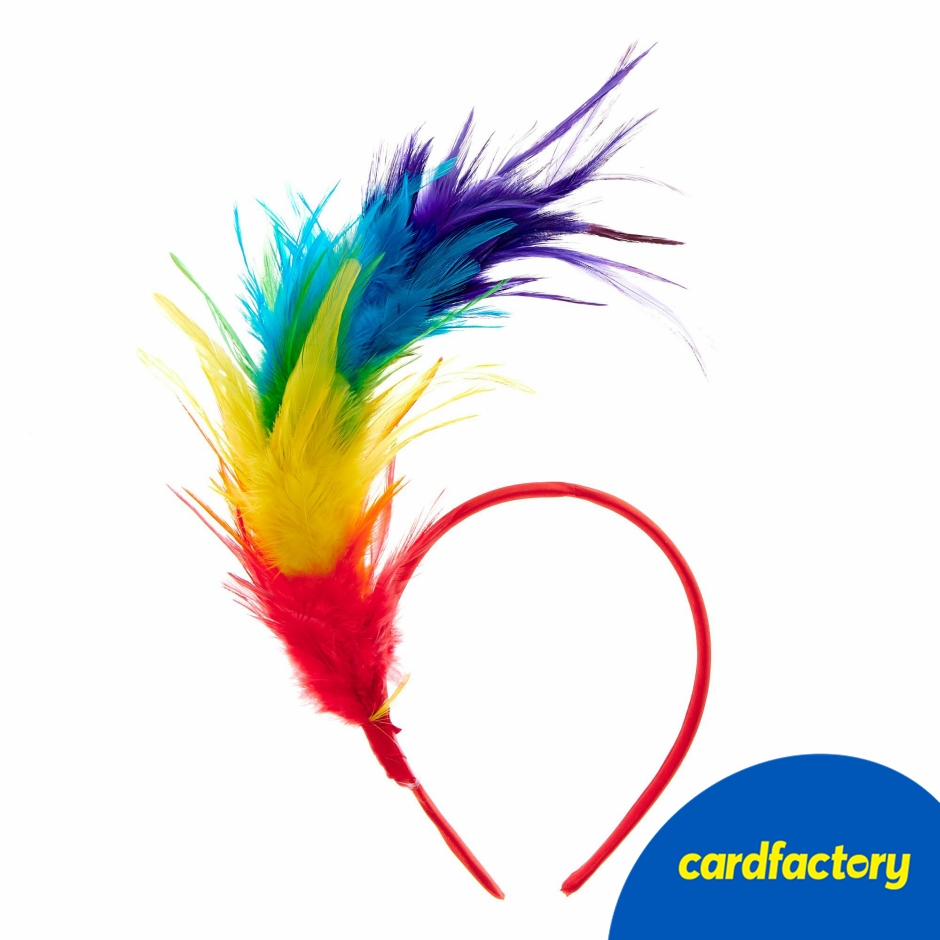 Image of Rainbow Pride Feather Headband