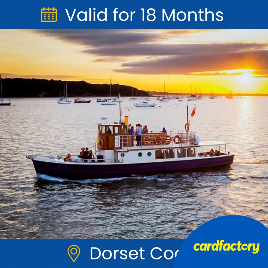 Image of Gin &amp; Jazz Cruise Experience for Two | Vintage Yacht Tour | Live Jazz &amp; Gin Cocktails | Dorset Queen Adventure | Perfect Gift