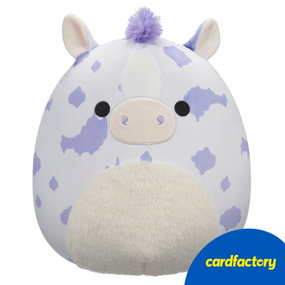 Image of Squishmallows Meadow the Horse | 12-Inch Plush Toy | Soft Spandex &amp; Polyester Filling | Purple &amp; White