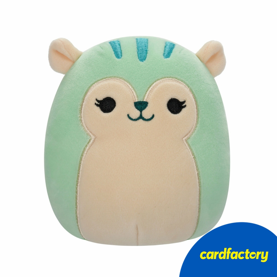 Image of Squishmallows Fuyuki the Squirrel 7.5-Inch | Teal Plush Toy | Soft Spandex Outer | Adorable Collectible | Kids' Gift