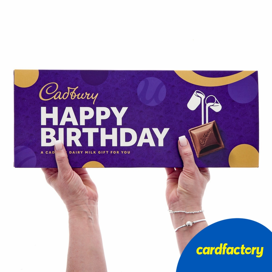 Image of Cadbury Dairy Milk Happy Birthday Chocolate Bar | Special Gift Edition | 850g | Perfect Sweet Treat