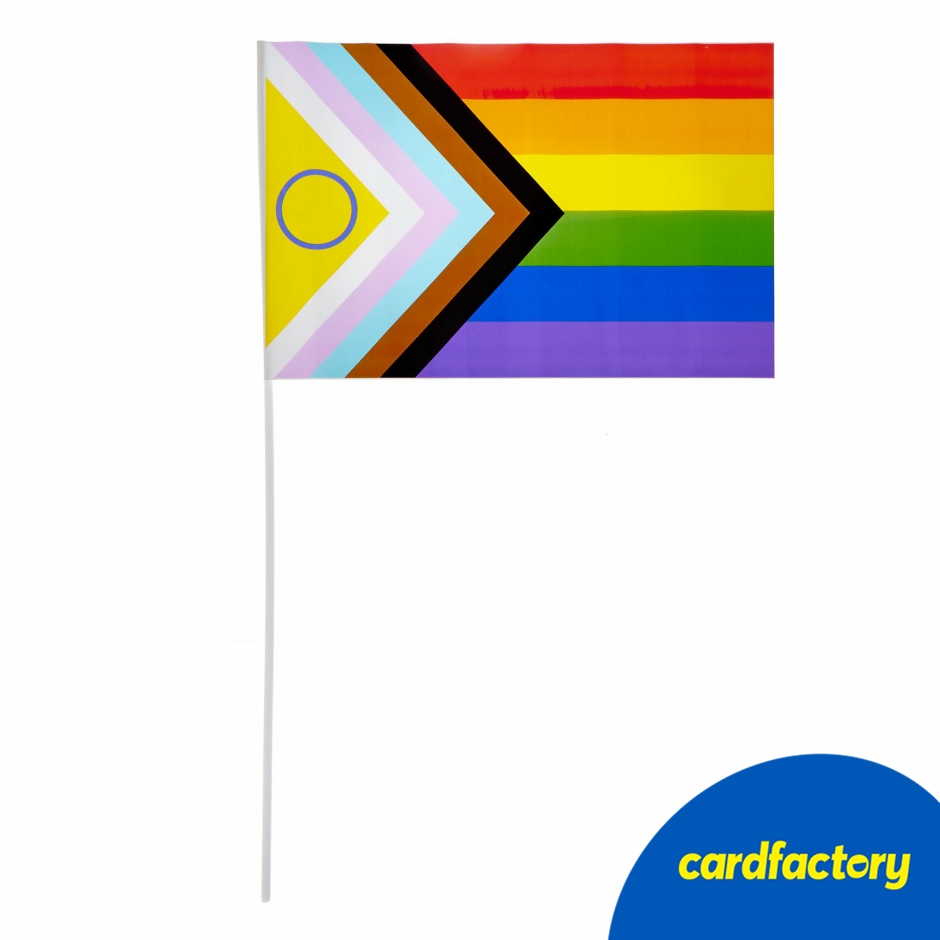 Image of Rainbow Pride Flags on Sticks - Pack of 5