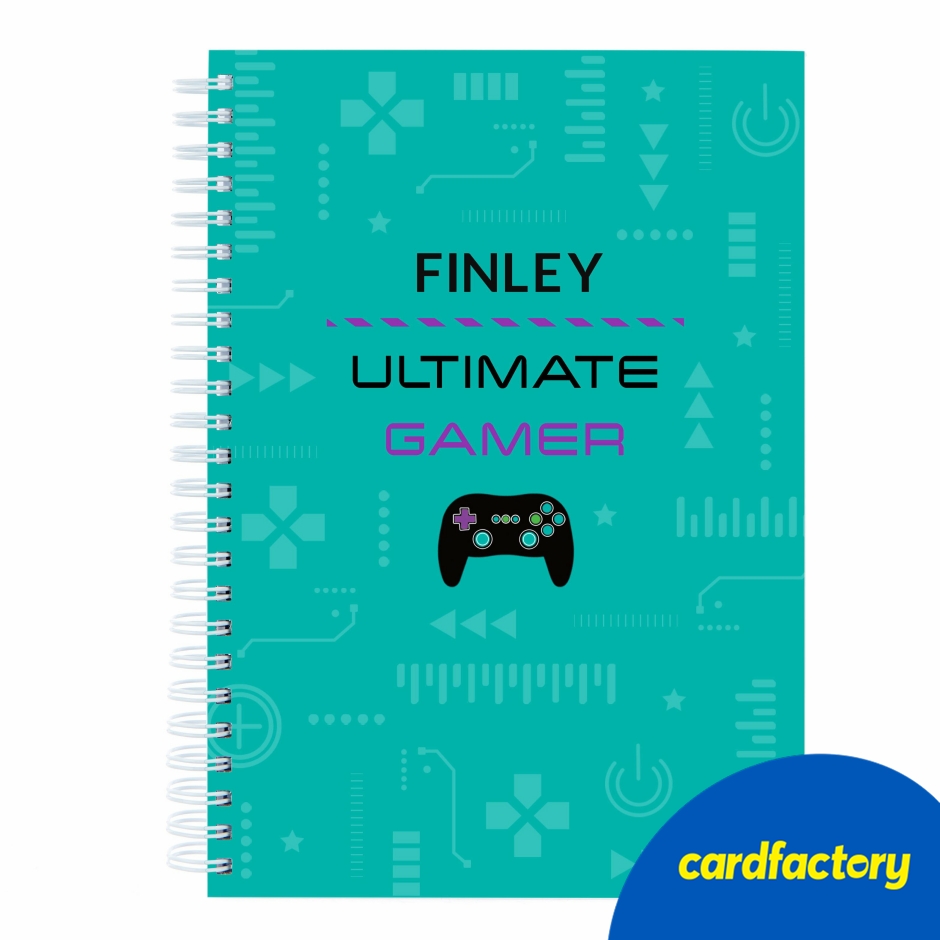 Image of Personalised Gamer Notebook | Custom Cover &amp; Paper Options | A5 or A4 Size | Unique Gift Idea | Ideal for Gaming Enthusiasts