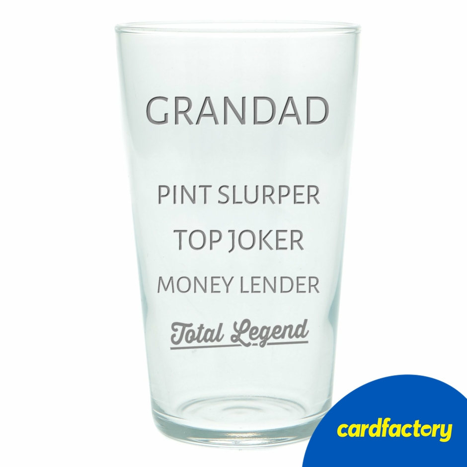 Image of Personalised Pint Glass - Total Legend, Grandad