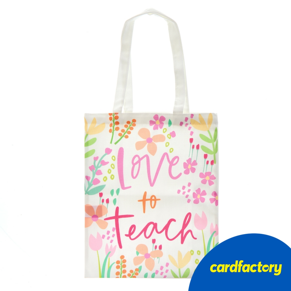 Image of Love to Teach Floral Tote Bag