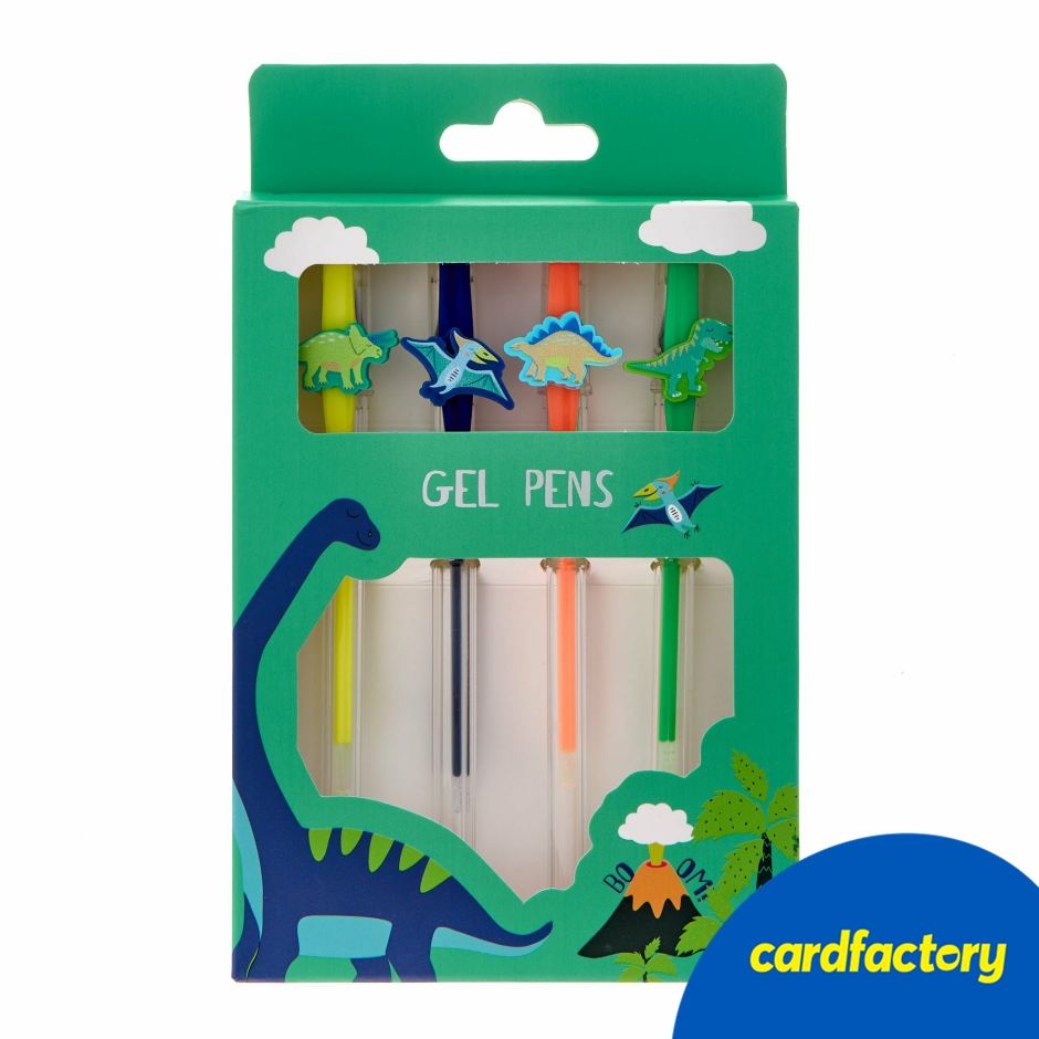 Image of Dinosaur Gel Pens - Pack of 4