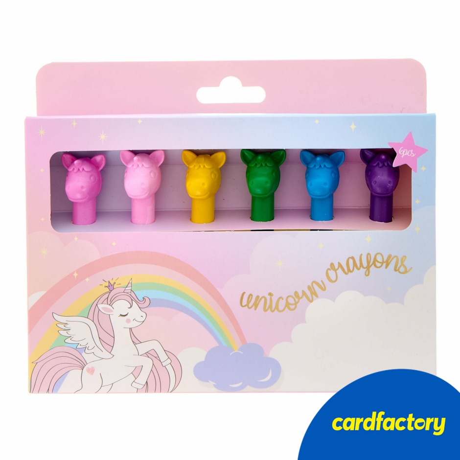 Image of Unicorn Wax Crayons - Pack of 6 | Perfect Gift