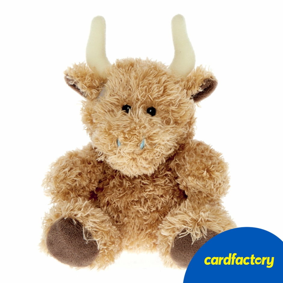 Image of My Blue Nose Friends McDuff the Highland Cow Plush Toy | Collectable Soft Toy | Cute Character with Blue Nose | 3.7cm x 4.6cm x 4cm | Ideal Gift