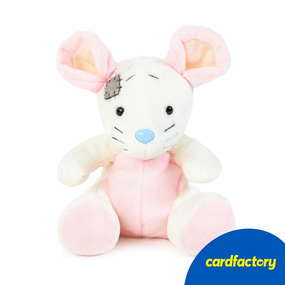 Image of My Blue Nose Friends Cracker Jack the Mouse | Collectable Beanie Plush Toy | Soft &amp; Cuddly | Perfect Birthday Gift | 3.7cm x 4.8cm x 4cm