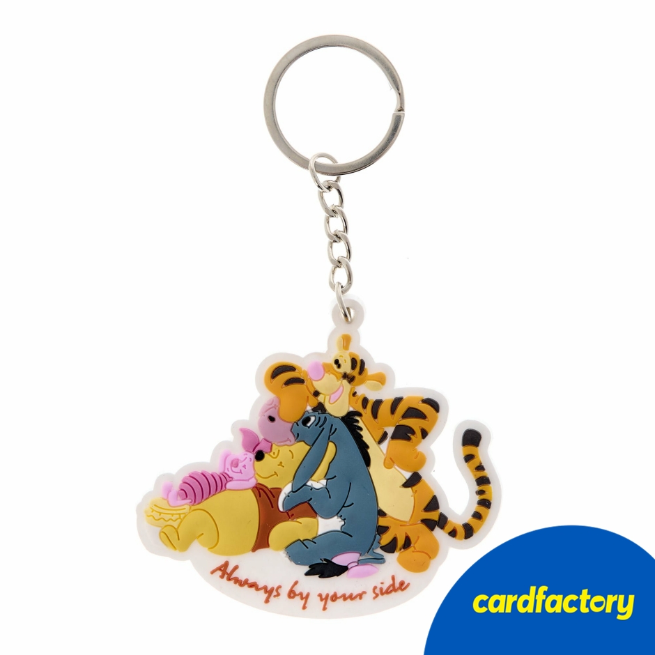 Image of Winnie the Pooh Keyring | By Your Side Collection | Metal and PVC Material | Cute Accessories for Kids | 14.5cm x 7.5cm