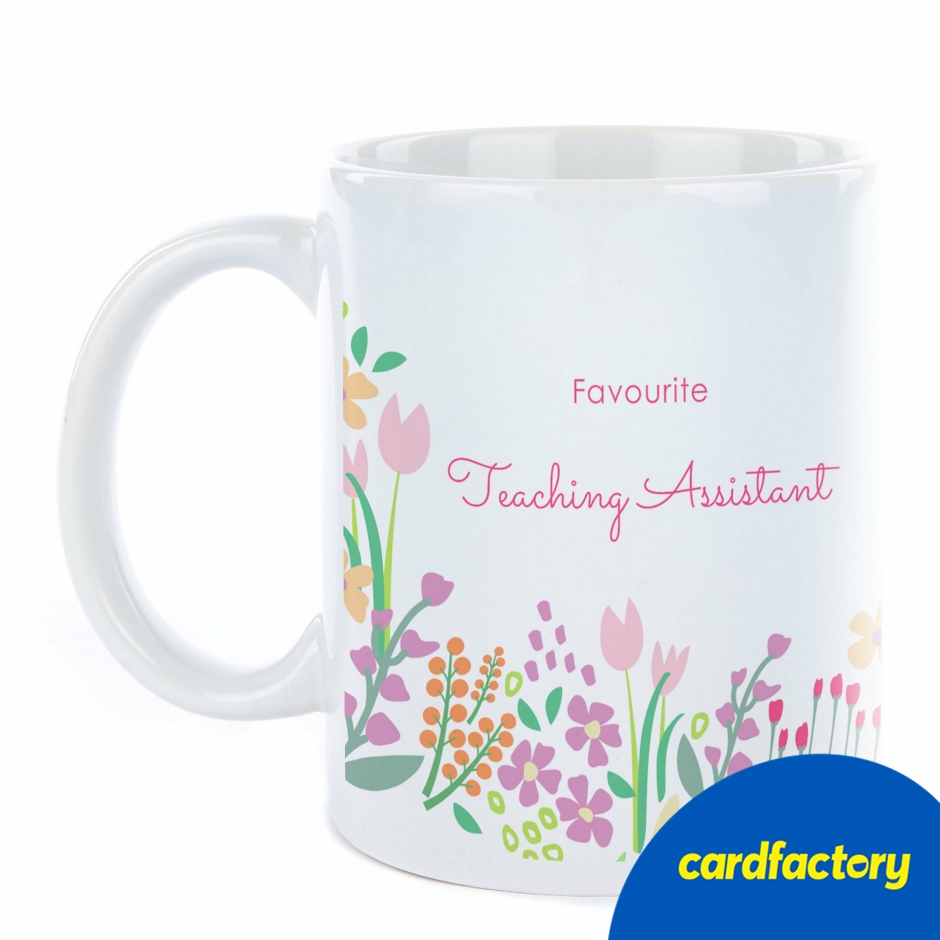Image of Personalised Thank You Teacher Mug - Floral Favourite